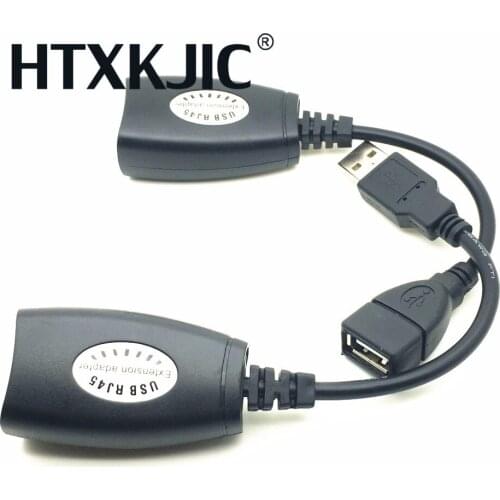 USB 2.0 MALE to FEMALE Cat6 Cat5 Cat5e 6 Rj45 LAN Ethernet Network cord Extender Extension Repeater Adapter Cable Up To 150 Feet