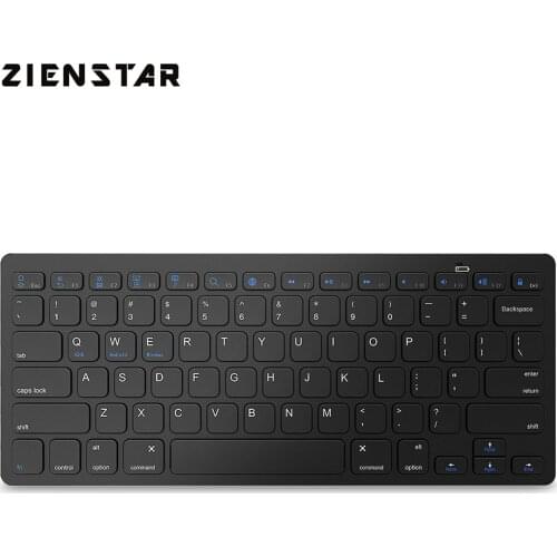Zienstar Ultra Slim Bluetooth Wireless Keyboard for IPAD ,MACBOOK,LAPTOP, Computer PC and Android Tablet ,US English Letter