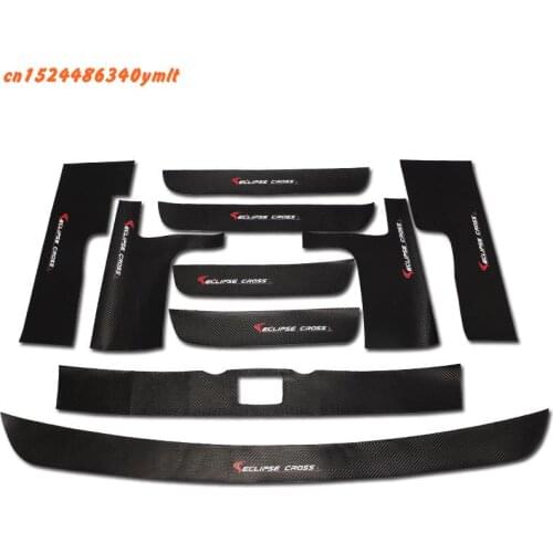For Mitsubishi Eclipse Cross 2018 2019 High-quality PU Scuff Plate/Door Sill and Rear bumper Protector Sill ,Car-Styling
