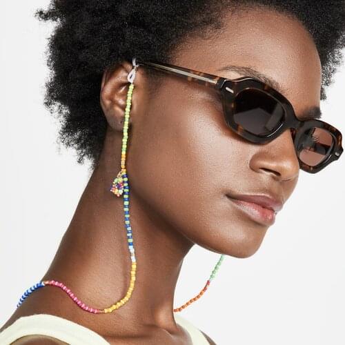 2020 Fashion Bohemian Colorful Handmade Rice Beads Glasses Chain Ethnic Women Chic straps sunglasses holder accessories