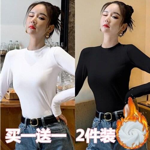 Woman Tshirts Womens Turtleneck Tight Top Autumn and Winter Long Sleeve T-shirt Tops Mujer Camisetas