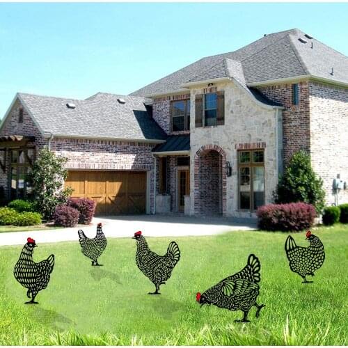 1pcs Easter Chicken plasctic Hen for Easter Gardening Ornaments Yard Acrylic Art Outdoor Garden Backyard Decoration Lawn Stakes