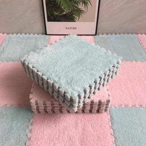 10Pcs/Lot Soft Plush Baby Play Mat Toys Eva Foam Infant Developing Mat Rug Puzzle Interlock Floor Mats 30*30 CM Kids Rug