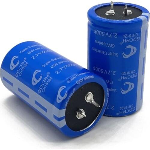 2.7V 500F Super Capacitor Volume 60x35mm Vehicle Rectifier Ultracapacitor Electrical Components
