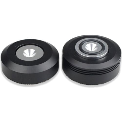 4pcs 50mm Aluminium Speaker Shockproof Spike Pads Amplifier Steel Ball Ceramics Ball Isolation Stand Feet Holder
