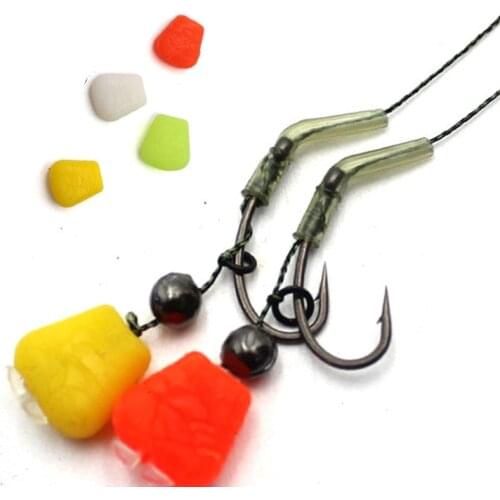 50pcs Carp Fishing Accessories Hair Stop Combine Pop Up Boilies Function Fishing Carp Material Tackle for Hair Rig Carp Rig