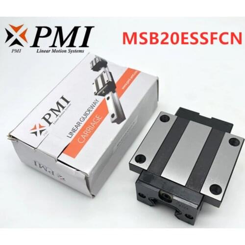 6pcs Taiwan PMI block MSB20E MSB20ESSFCN linear guide slider carriage bearing MSB20E-N for CNC router parts