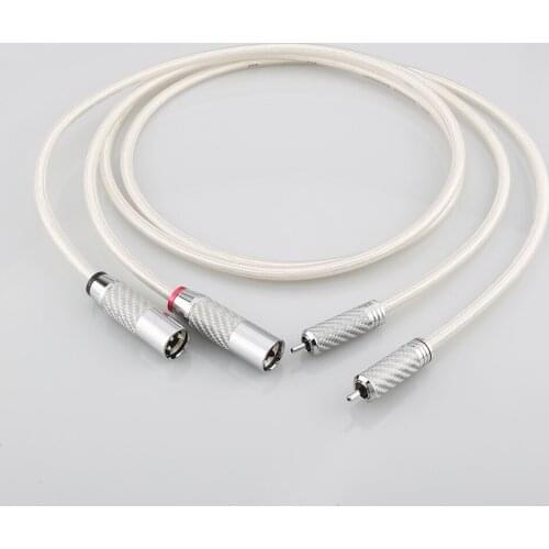Audiocrast A26 Pair Silver Plated RCA TO XLR Balanced Male Female Audio Intercconnect Cable HIFI Analogue Cable