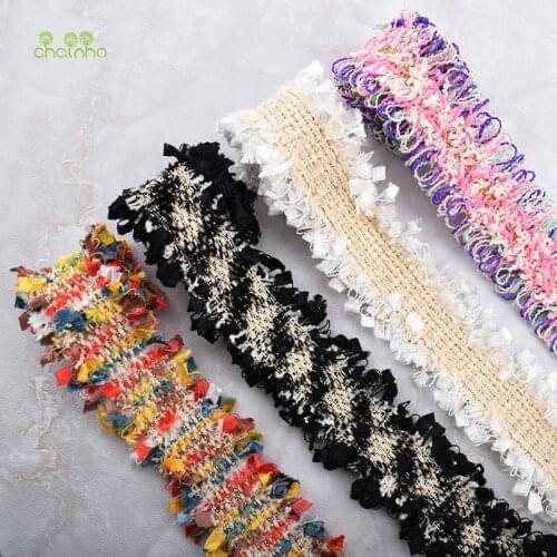 Chainho,Braided Tassel Thread&Cotton Lace Ribbon,5 Yard/Pcs,DIY Handmade,Wedding Party/Craft&Gift Packing/Child Dress/Decoration