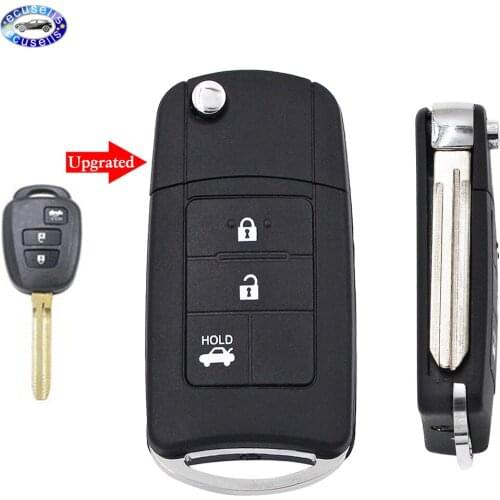 3 Button Cover Fob Key Shell for Toyota Prius C Corolla Yaris Avensis Toy 43 Replace Case