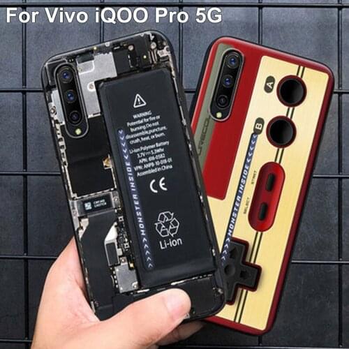 For vivo IQOO Pro 5G case IQOOPro back cover retro Painted soft silicone TPU bumper phone cases For vivo IQOO Pro 5g case coque