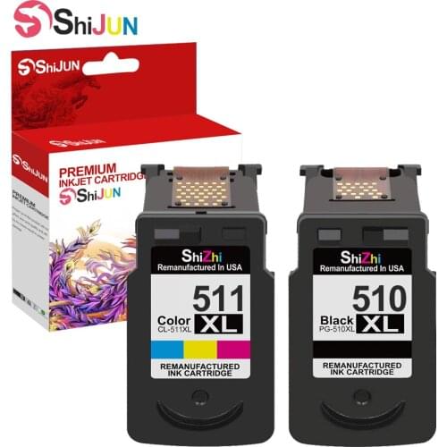 SHIJUN Ink cartridge Compatible For PG 510XL CL 511xl For Canon PIXMA MP240 MP250 MP260 MP270 MP280 MP480 MP490 IP2700 printer