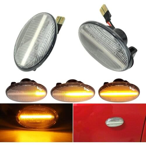 2x Dynamic LED Turn Signal Lights Side Marker Car Accessories For Mercedes Benz Smart W450 W452 A-Class W168 Vito W639 W447