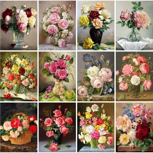 EverShine Diamond Embroidery Full Display Peony Diamond Mosaic Picture Of Rhinestones Diamond Painting Full Square Flowers