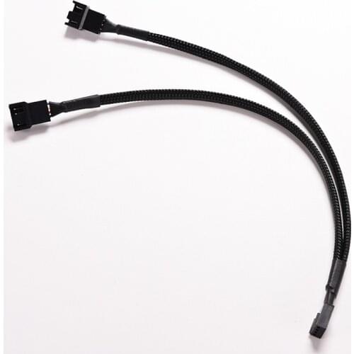 AT 4 Pin PWM Splitter Cable 4Pin PWM Female To 3/4 Pin PWM Adapter Cable for Computer CPU Case Fan Sleeved Adapter Power Cable