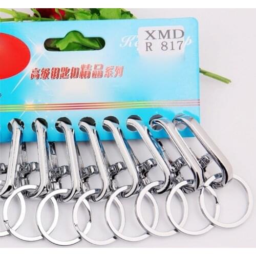 Stainless Steel Carabiners Clips Keychain Hook Buckle Single Loop Indoor Outdoor Tools for Backpack Camping Hiking
