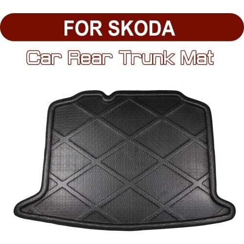 Car Rear Trunk Boot Mat Floor Mats Cargo mat Waterproof FOR SKODA Octavia Fabia Superb Rapid FABIA YETI Superb KODIAQ
