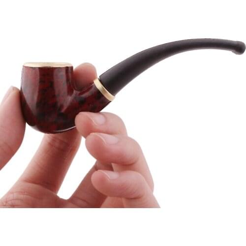 Mini Resin Tobacco Pipe Smoking Pipe Gift Grinder Smoke Mouthpiece Mens Tobacco Pipes & Accessories