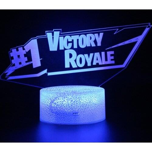 Lamp Remote Control 3d Lamps Sleep Table Light Party Decoration Nightlight Touch Sensitive USB #1 Battle Victory Royale