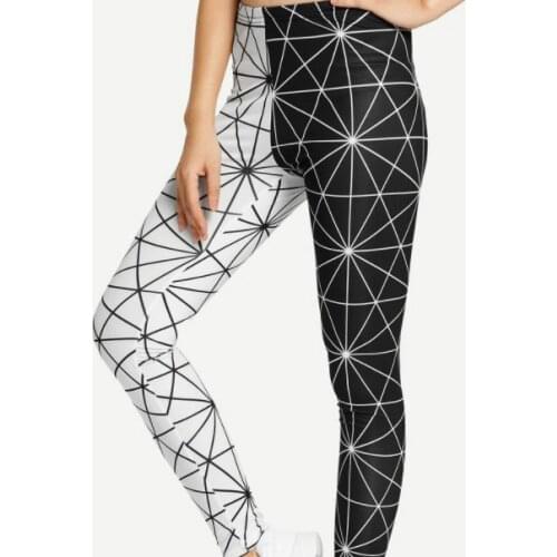 [You're My Secret] Mesh Printing Leggings Female Workout Jeggings Fitness Skinny Gym Leggings for Women High Waist Elastic Pant