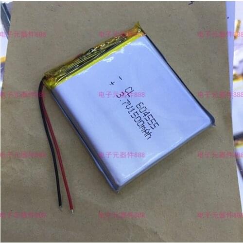 New Hot 584555 604555 1500mah 3.7V polymer lithium battery MP4 GPS flat mobile power supply Rechargeable Li-ion Cell