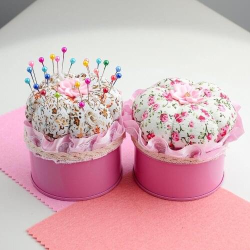 Cute Ball Mini Ball Shaped Lovely Wrist Strap Sewing Needle Pin Cushion With Storage Case for DIY Sewing Needlework Accessory