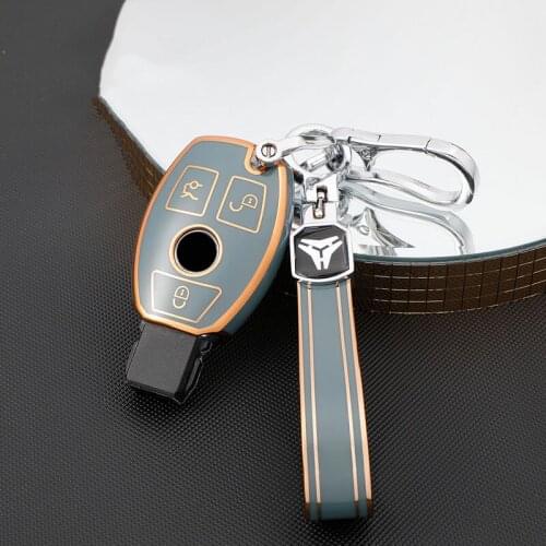 New Soft TPU Car Key Case Cover Remote Fob For Mercedes Benz A B R G Class GLK GLA GLC GLR W204 W210 W176 W202 Holder Shell