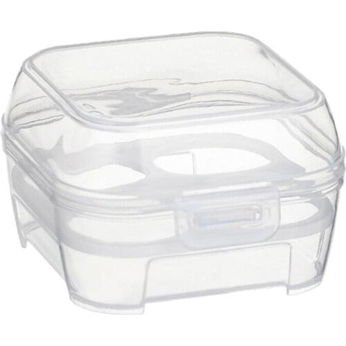 Transparent 4 Grids Travel Beauty Powder Puff Storage Box Makeup Egg Drying Case H58C