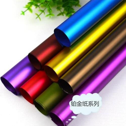 Christmas gift wrap 20 PCS one lot 60*60cm The new solid color platinum paper High-grade flowers wrapping paper FD07