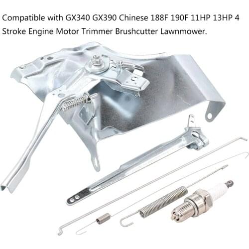 Throttle Control Arm Lever Governor Link Rod Spring Kit for GX340 GX390 11HP 13HP Chinese 188F 190F 4-Stroke Motor
