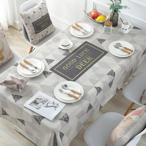 Northern European Ins Wind Net Red Hipster Modern Simple Tablecloth Fabric round Table Tea Table Cabinet Table Cloth Tablecloth