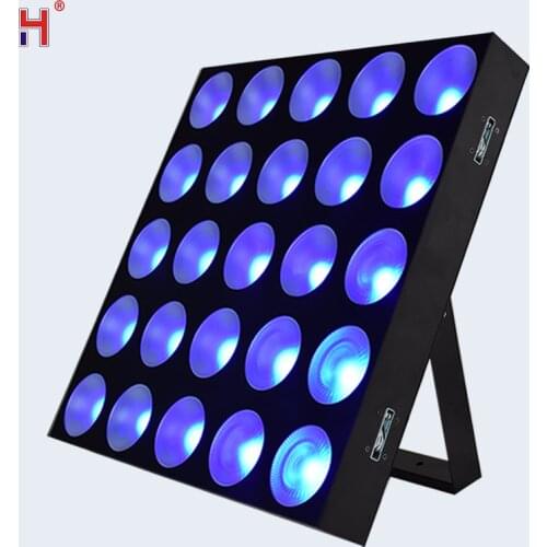 LED Party Lights 25X10W RGB 3In1 Colors Wash COB Matrix Point Control Stroboscope Effect Lamp For Stage DJ Bar Nightclub