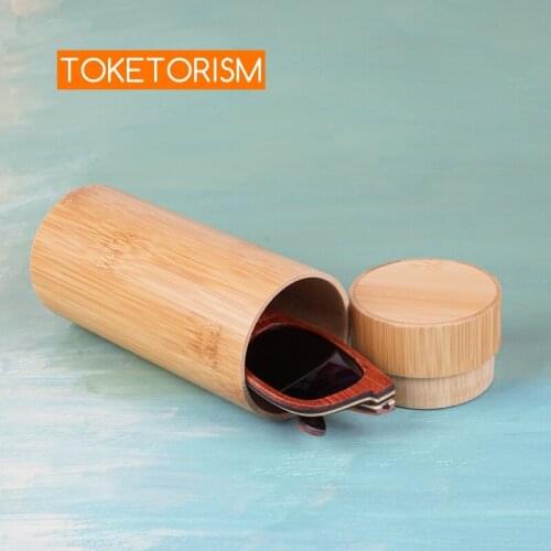 Toketorism natural bamboo glasses box for women men wood sunglasses