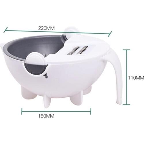 Rotate Vegetable Cutter With Drain Basket Slicer Fruit Cutter Potato Peeler Carrot Cheese Grater Vegetable Slicer 2020 New
