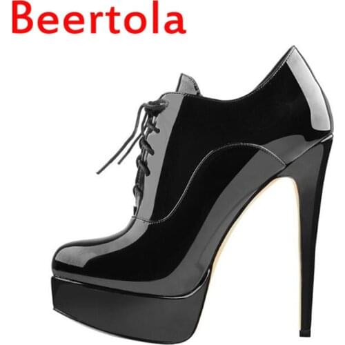 Beertola Fresh Patent Leather And Flock So Nice Kate Womens Pumps 2020 Wedding Shoes Brand Design Big Size Ladies High Heels