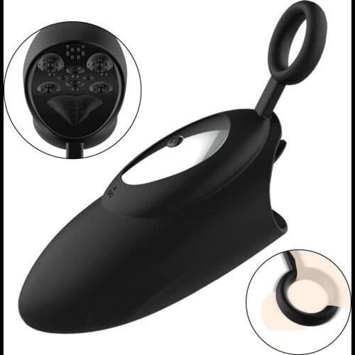 12 modes penis Delay Trainer Male Masturbator Vibrator Automatic Oral Climax Sex Glans Stimulate Massager Sex Toys for Men Penis