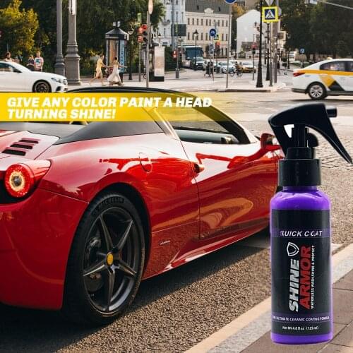 125ml Shine Armor Ceramic Car Wash Fortify Quick Coat Polish Sealer Spray Car Nano Ceramic Coating Polishing Spraying Wax