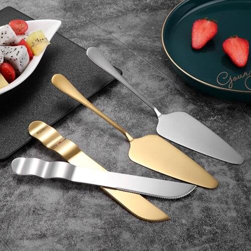 2/8pcs Pastry Tools Stainless Steel Wedding Cake Knife Set Fashion Rose Gold Pizza Knife Baking Tool Accessories