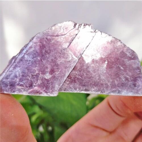 200G Wholesale Natural Lepidolite Crystal Slice Rough Ziyun Mother Rock Stones Luminous Specimen Purple Mica For Decoration