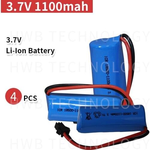 4pc 3.7V 1100mAh Remote control airplane remote control helicopter wholesale cylindrical lithium batteries Lipo lithium 18500 SM