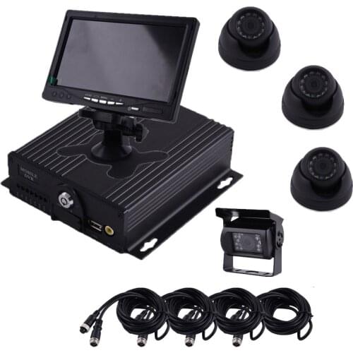 4CH MDVR Kit 4G GPS WiFi 3G Real-Time Remote Video Bus Mobile DVR Set