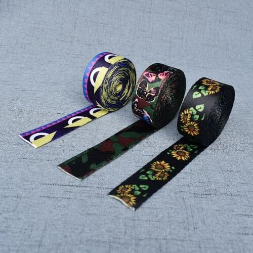 50 Yards Width 25mm Butterfly Printed Webbing Ribbon Bag Strap Tape Dog Pet Collar Leash Harness Decoration Belt Garment DIY