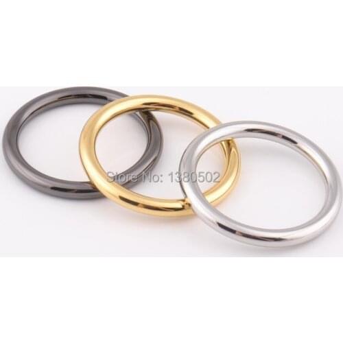 6pcs/lot 35mm inner metal O Ring gold silver black color leather craft belt bag buckle hardware accessories