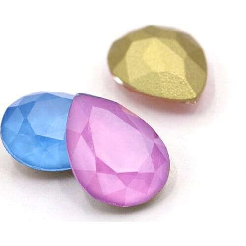 7x10mm Mocha Series Shiny Fancy Stones K9 Glass Loose Rhinestones Piontback Strass Crystal Glue on Nails DIY Crafts