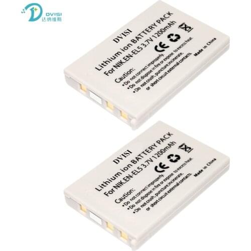 DVISI 2Pcs 1200mAh EN-EL5 ENEL5 Camera Battery for NIKON Coolpix P530 P520 P510 P100 P500 P5100 P5000 P6000 P90 P80 Wholesale