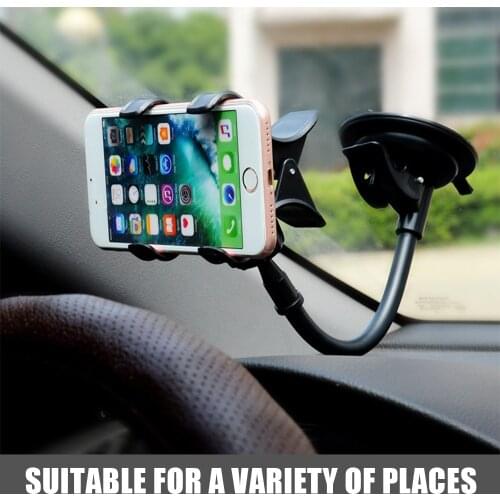 Car Bracket Holder Auto Black Rearview Mirror 360 degree Rotation GPS Mobile Phone Holder Stand For Xiaomi