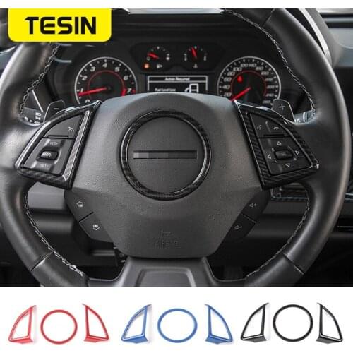 Car Styling Steering Wheel Cover Decorative Trim Sticker Frame for Chevrolet Camaro 2017+ High Quality Car Exterior Accessories