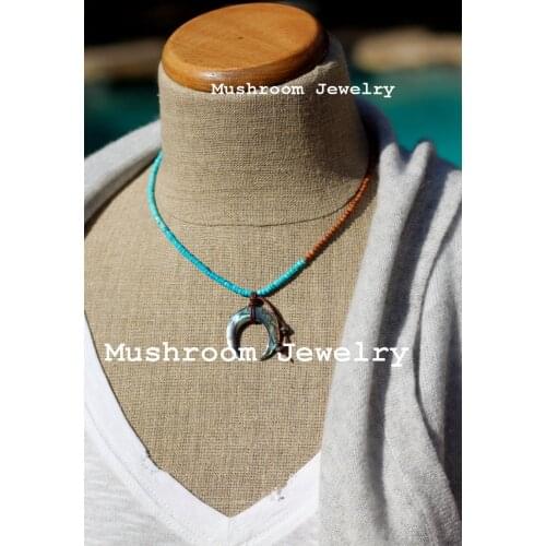 Turquoise Bead Neckalce Shell Pendant Necklace Jwelry Beads For Women