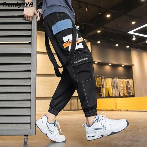 Reflective Hip Hop Male Streetwear Jogger High Quality Overalls Pants Multi-Pocket 2021 Spring New Design Men Pants Trousers