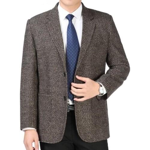 Business mens casual suit middle-aged jacket men blazer masculino slim fit casaco jaqueta masculina coats man father clothes